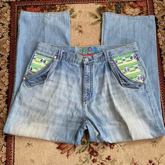 awesome embroidered Coogi jeans